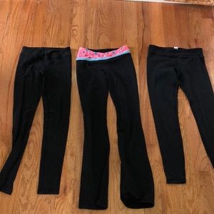 3 pairs of ivviva leggings and yoga pants